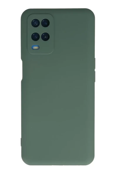 Newface Oppo A54 4G Kılıf Nano içi Kadife Silikon - Koyu Yeşil ürün görseli 1