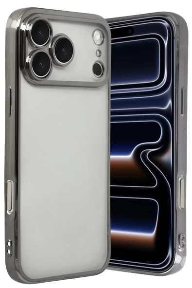 Newface Apple iPhone 17 Pro Razer Lensli Silikon - Titan Gri ürün görseli 1