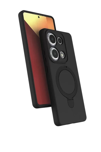 Newface Xiaomi Redmi Note 13 Pro 4G Regal Magsafe Standlı Kapak - Siyah ürün görseli 1