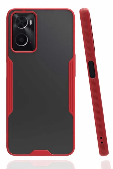 Newface Oppo A96 Kılıf Platin Silikon - Kırmızı ürün görseli 1