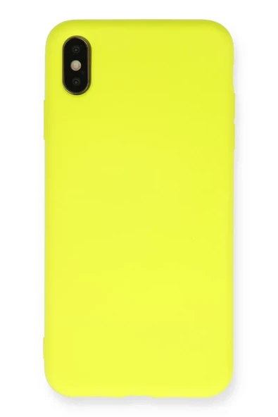 Newface Apple iPhone X Kılıf Nano içi Kadife Silikon - Sarı ürün görseli 1
