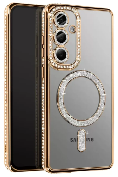 Newface Samsung Galaxy S26 Plus Joke Simli Magneticsafe Kılıf - Gold ürün görseli 1