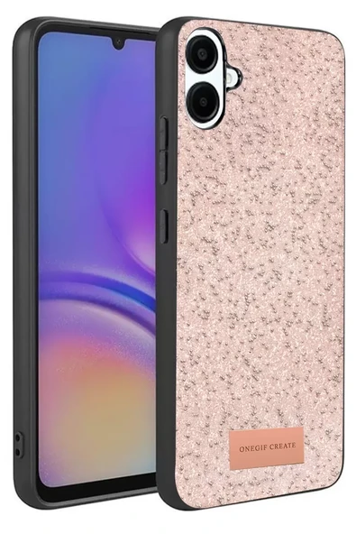 Onegif Samsung Galaxy A07 4G Bright Simli Kapak - Pembe ürün görseli 1