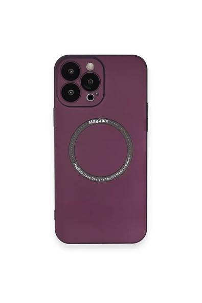 Newface Apple iPhone 14 Pro Kılıf Jack Magneticsafe Lens Silikon - Mürdüm ürün görseli 1