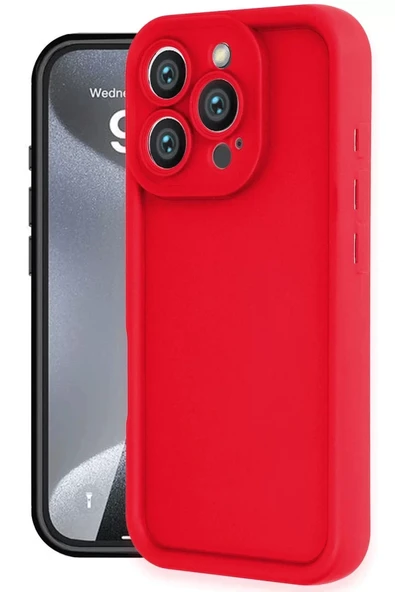 Newface Apple iPhone 16 Pro Max Kılıf Viera Silikon - Kırmızı ürün görseli 1