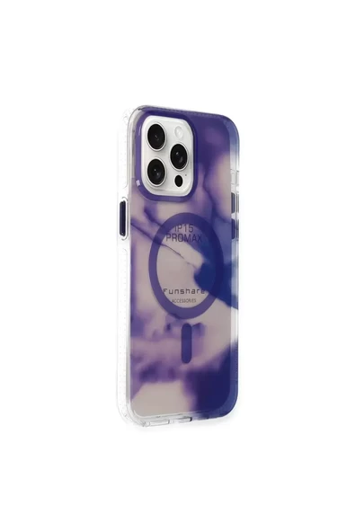 Joko Apple iPhone 15 Pro Max Phantom Magsafe Kapak - Mor - Resim 2