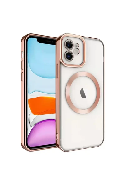 Newface Apple iPhone 12 Kılıf Kross Magneticsafe Kapak - Rose ürün görseli 1