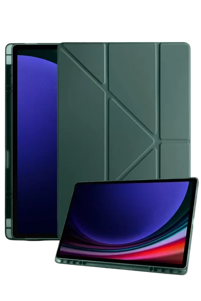 Newface Samsung Galaxy Tab A11 Plus Kalemlikli Mars Tablet Kılıfı - Koyu Yeşil ürün görseli 1