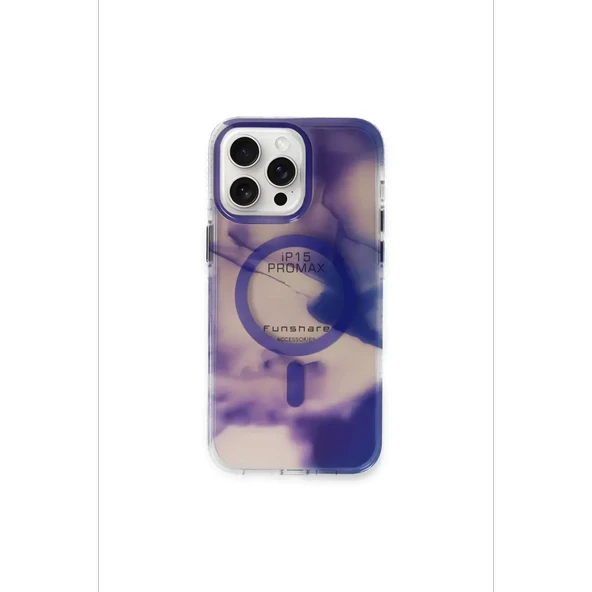 Joko Apple iPhone 15 Pro Max Phantom Magsafe Kapak - Mor - Resim 3