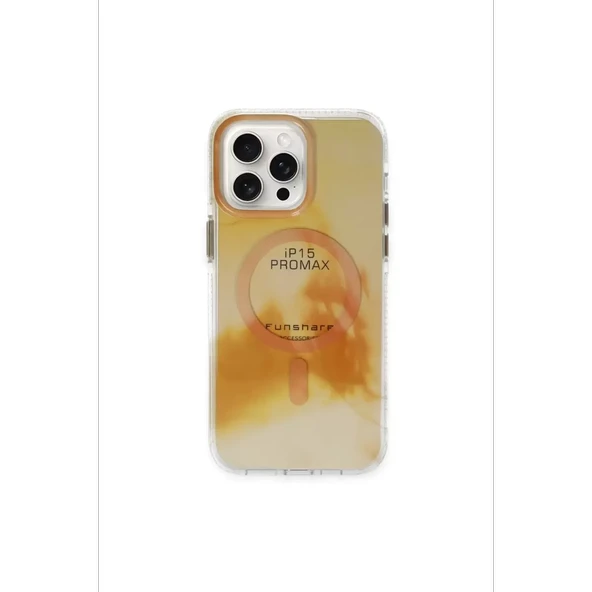 Joko Apple iPhone 15 Pro Max Phantom Magsafe Kapak - Gold - Resim 3