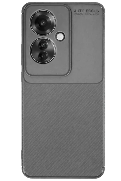 Newface Oppo Reno 11F Kılıf Auto Focus Karbon Kapak - Gri ürün görseli 1
