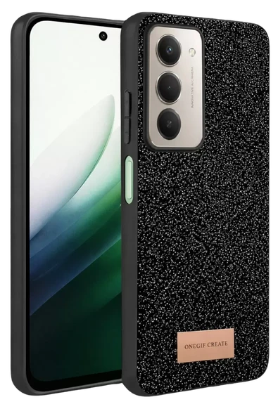 Onegif Xiaomi Redmi 15 4G Bright Simli Kapak - Siyah ürün görseli 1