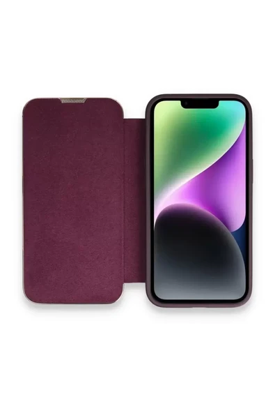 Newface Apple iPhone 13 Pro Kılıf Dolpin Kapaklı - Derin Mor ürün görseli 1