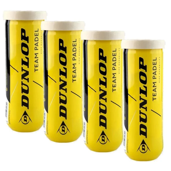 Dunlop Team Padel 3'lü 4 Kutu Padel Topu 601553 ürün görseli 1