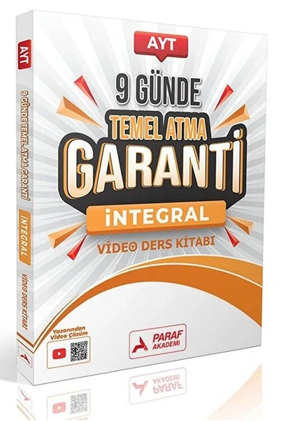 Paraf Akademi YKS AYT İntegral 9 Günde Temel Atma Garanti Video Ders Kitabı Paraf Akademi Yayınları ürün görseli 1
