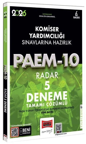 Yargı 2026 Komiser Yardımcılığı PAEM-10 Radar 5 Deneme Çözümlü Yargı Yayınları ürün görseli 1