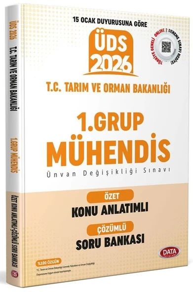 Data 2026 GYS ÜDS Tarım ve Orman Bakanlığı 1. Grup Mühendis Özet Konu Anlatımlı Soru Bankası Çözümlü Görevde Yükselme Ünvan Değişikliği Data Yayınları ürün görseli 1