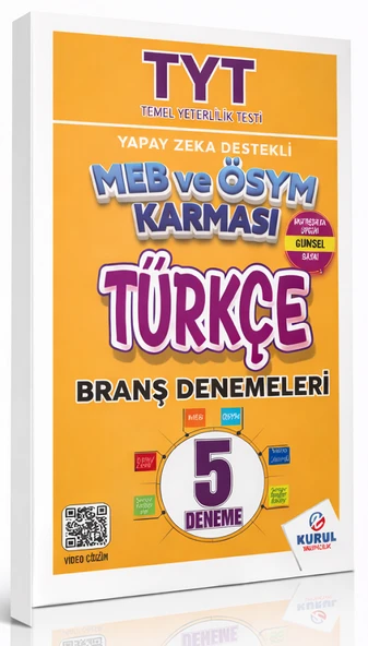 Kurul YKS TYT Türkçe MEB ve ÖSYM Karması 5 Deneme Çözümlü Kurul Yayıncılık ürün görseli 1