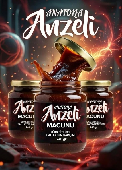 3 Kavanoz Anzeli Anatolia Toros Ballı Karışık Bitkisel Besin Güç ve Ginsengli 3 x 240 gr ürün görseli 1