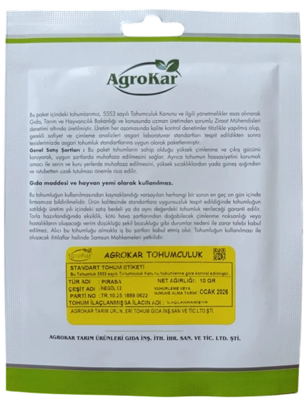 Pırasa Tohumu 10 gr - Resim 2