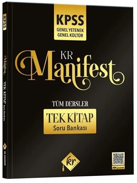KR Akademi KPSS Genel Yetenek Genel Kültür Manifest Soru Bankası Tek Kitap Çözümlü KR Akademi ürün görseli 1