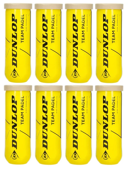 Dunlop Team Padel 3'lü 8 Kutu Padel Topu 601553 ürün görseli 1