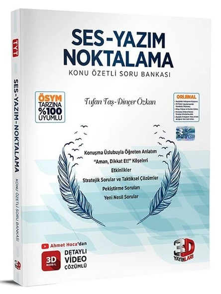 3D Yayınları YKS TYT Ses, Yazım Noktalama Konu Özetli Soru Bankası 3D Yayınları ürün görseli 1