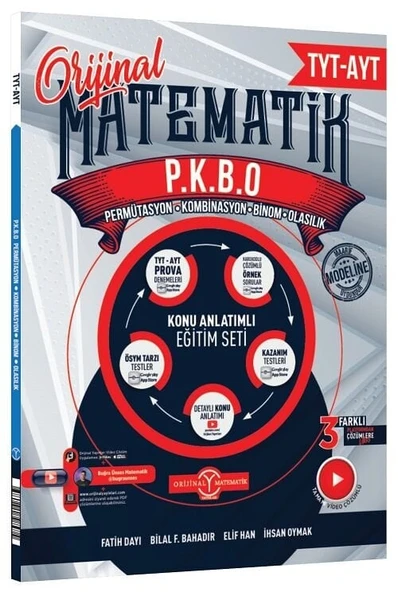 Orijinal YKS TYT AYT Matematik Permütasyon, Kombinasyon, Binom ve Olasılık Konu Anlatımlı Eğitim Seti Orijinal Yayınları ürün görseli 1