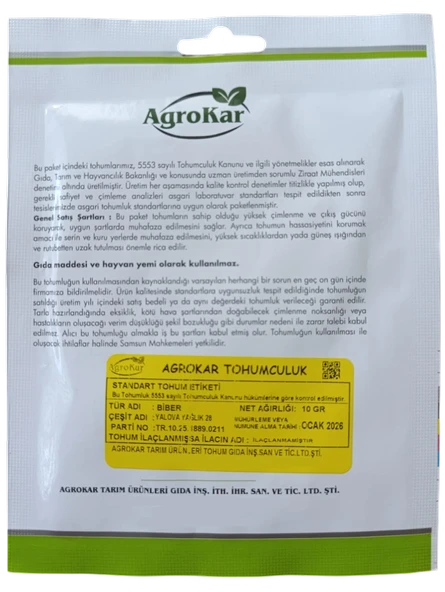 Kapya Biber Tohumu 10 gr - Resim 2