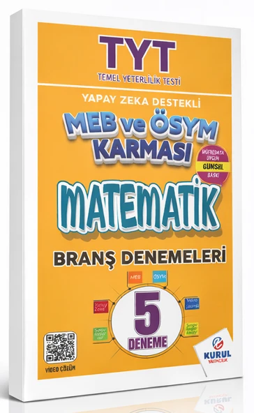 Kurul YKS TYT Matematik MEB ve ÖSYM Karması 5 Deneme Çözümlü Kurul Yayıncılık ürün görseli 1