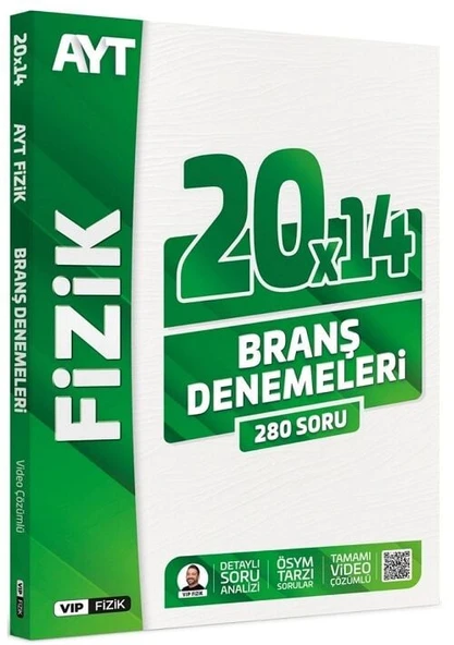 Vip Fizik YKS AYT Fizik 20x14 Deneme Çözümlü - Kemal Coşkun Vip Fizik Yayınları ürün görseli 1