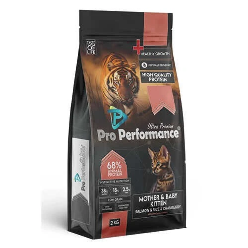 Pro Performance Mother Baby Kitten Somonlu ve Pirinçli Anne Yavru Kedi Maması 2 Kg ürün görseli 1