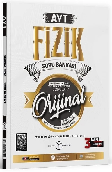 Orijinal YKS AYT Fizik Orijinal Soru Bankası Orijinal Yayınları ürün görseli 1