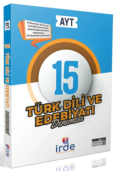 İrde YKS AYT Türk Dili ve Edebiyatı 15 Deneme Çözümlü İrde Yayınları ürün görseli 1