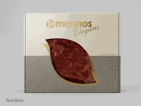 MERİNOS Elegans Tek Kişilik Battaniye Red Brick ürün görseli 1