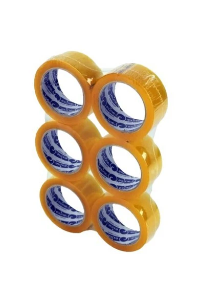 6 adet Şeffaf Koli Bandı Güçlü Yapışkan Yüzey 40 mm 100 metre Royaleks ürün görseli 1