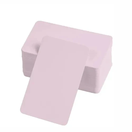HERŞEYTREND Boş Kelime Kartları 5x8 cm - 50 Adet Oval Kenarlı | Tabu & Not Kartları - Pembe ürün görseli 1