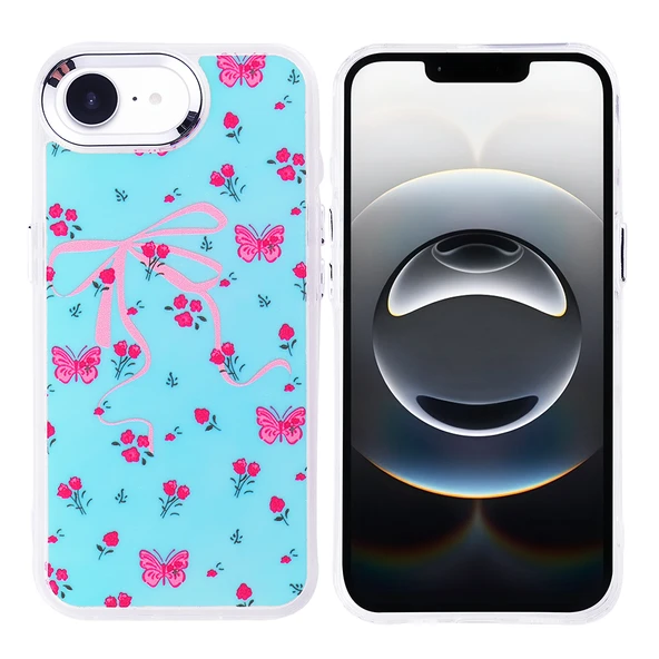 iPhone 17E Kılıf Airbag Desenli Tasarım Eye-Catching Pattern Lüx Kapak ürün görseli 1