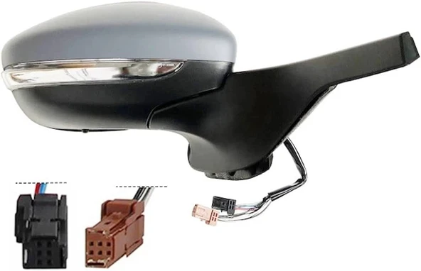 Citroen C3 2016-2018 Elektrikli Ayna Astarlı Sinyalli Sensörlü Sağ (Oem No: 98128562Xt) ürün görseli 1