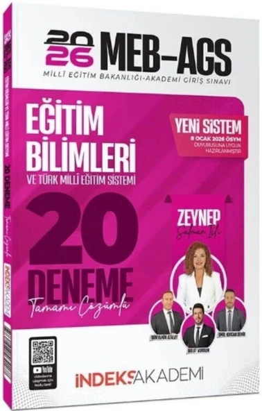 2026 MEB AGS Eğitim Bilimleri ve Türk Milli Eğitim Sistemi 20 Deneme İndeks Akademi ürün görseli 1