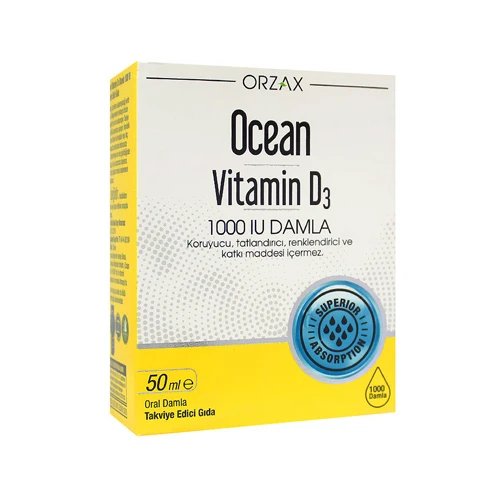 Ocean Vitamin D3 1000 IU Damla 50 ml ürün görseli 1