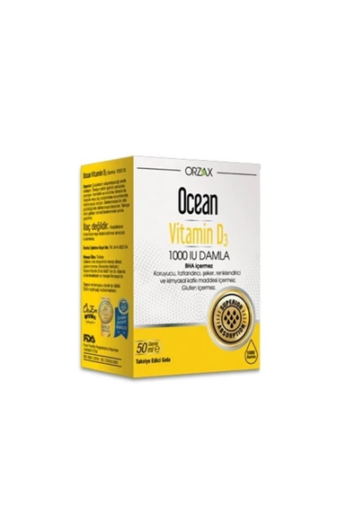 Ocean D3 Vitamin 1000ıu Damla 50ml / Ocean Vitamin D3 Damla 1000 Iu 50 Ml ürün görseli 1