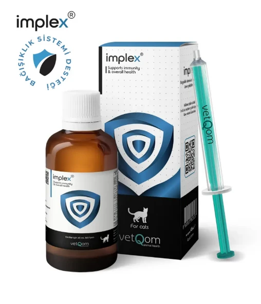 Vetq0m Implex Kedi Bağışıklık Sistemi Destekleyici Likit Damla 45 ml (Immune Support) ürün görseli 1
