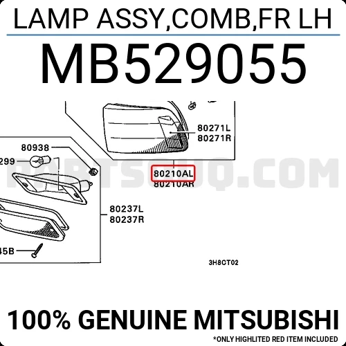 Galant 1988-1992 Sinyal Lambası Sol . (Oem No:Mb529055) ürün görseli 1