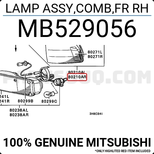 Galant 1988-1992 Sinyal Lambası Sağ . (Oem No:Mb529056) ürün görseli 1