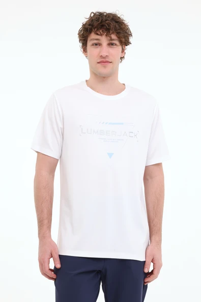 Lumberjack   5M ML CRIS 11C-ELG22001 5FX Erkek Beyaz T-Shirt - 101948331 ürün görseli 1