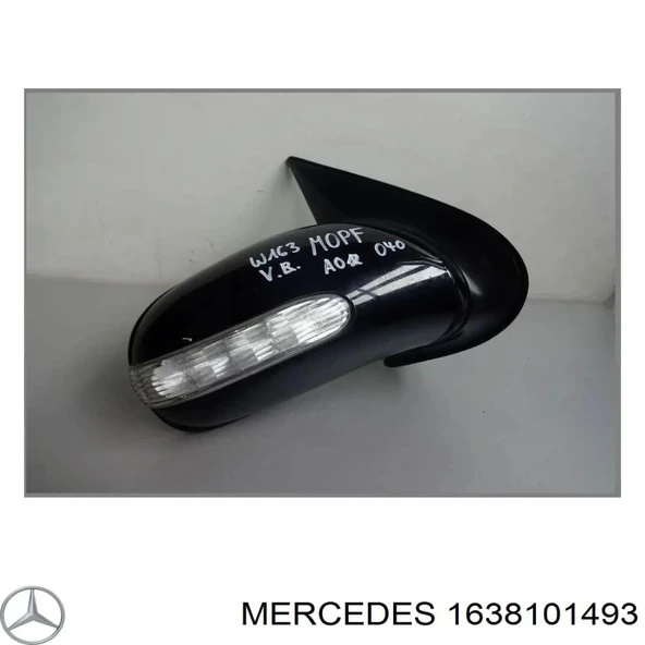 Mercedes W163 2001-2005 Dış Dikiz Aynası Sağ 9 Pinli Elektrikli Katlanir Isıtmalı Astarlı Sinyalli Kör Noktalı (Oem No:A ürün görseli 1