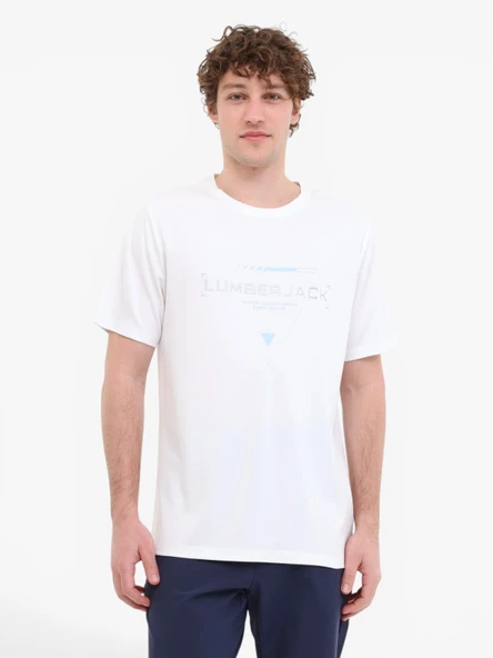 Lumberjack   5M ML CRIS 11C-ELG22001 5FX Erkek Beyaz T-Shirt - 101948331 ürün görseli 1