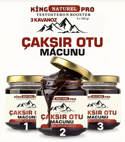 3 Kavanoz Pro Naturel Çakşır Otu Bitkisel Besin Ballı Polenli Ginsengli 3 x 240 gr ürün görseli 1