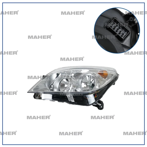Opel Astra H 2004-2009 Far (Motoru Uzerınde) Ön Sol (Beyaz Zemin) (Oem No:1216659) ürün görseli 1